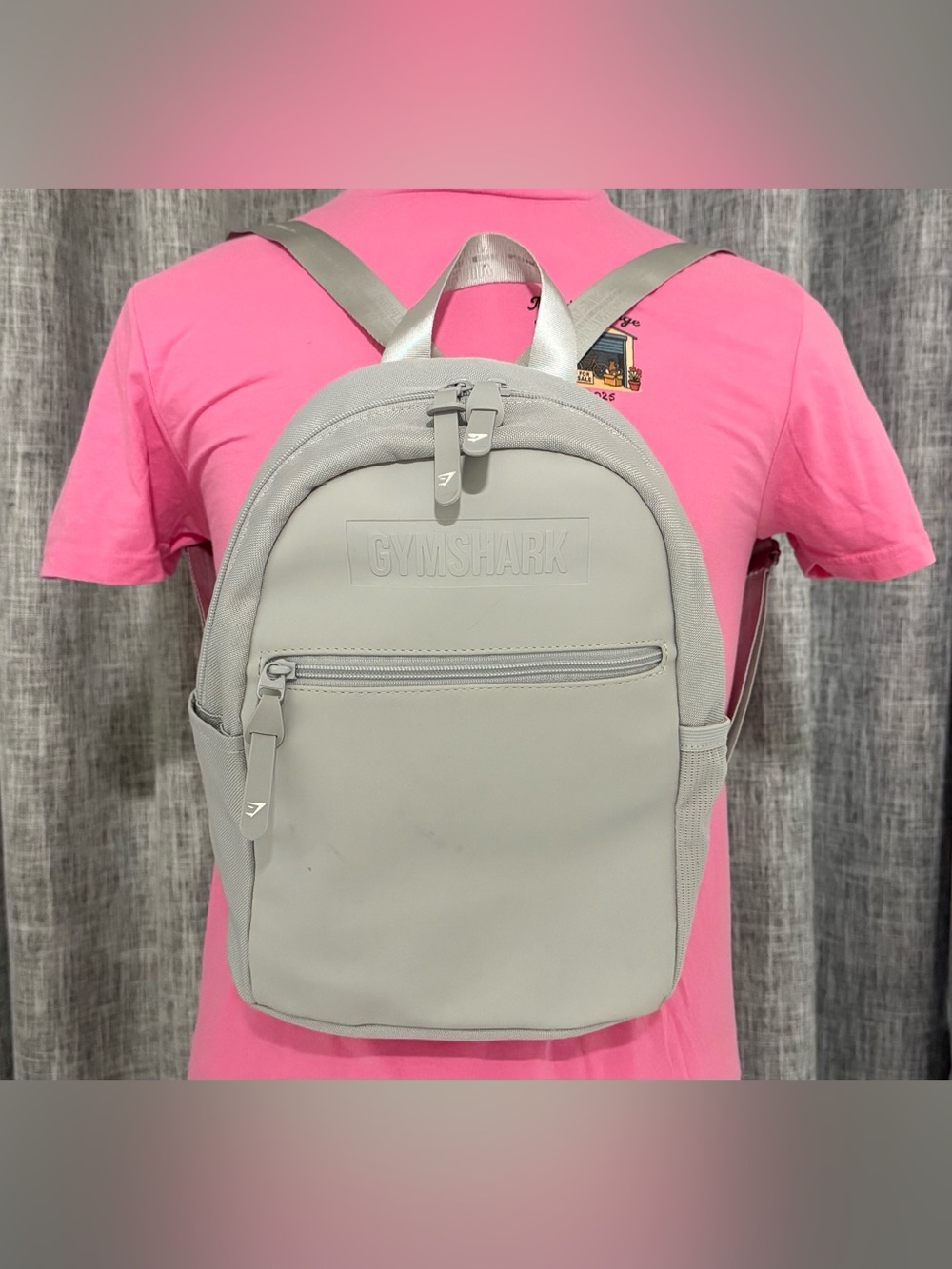 Gymshark Light Gray Minimalist Backpack